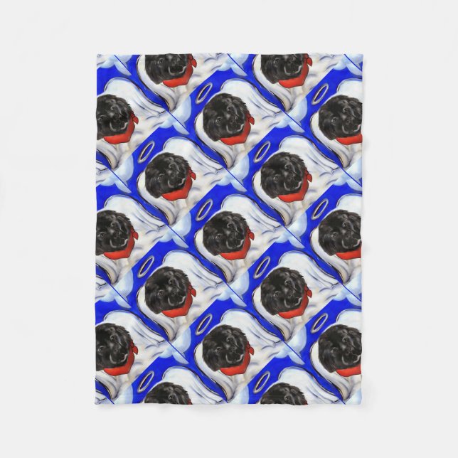 Newfoundland Dog Fleece Blanket (Front)