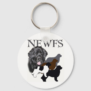 Newfoundland dog four colours keychain