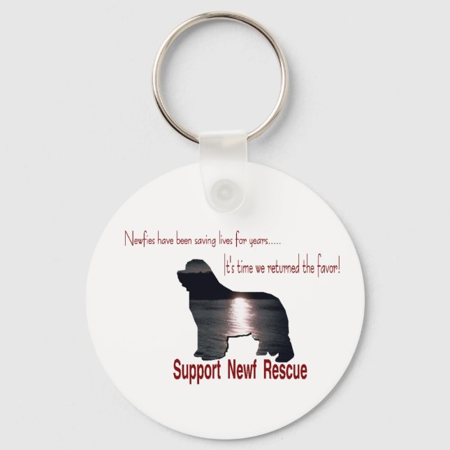Newfoundland Dog Gifts Keychain (Front)
