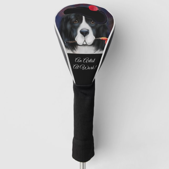 Newfoundland Dog Golf Head Cover (Front)