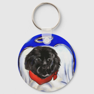 Newfoundland Dog Keychain