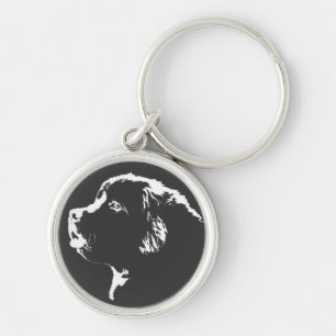 Newfoundland Dog Keychain Newfoundlander Art Gift