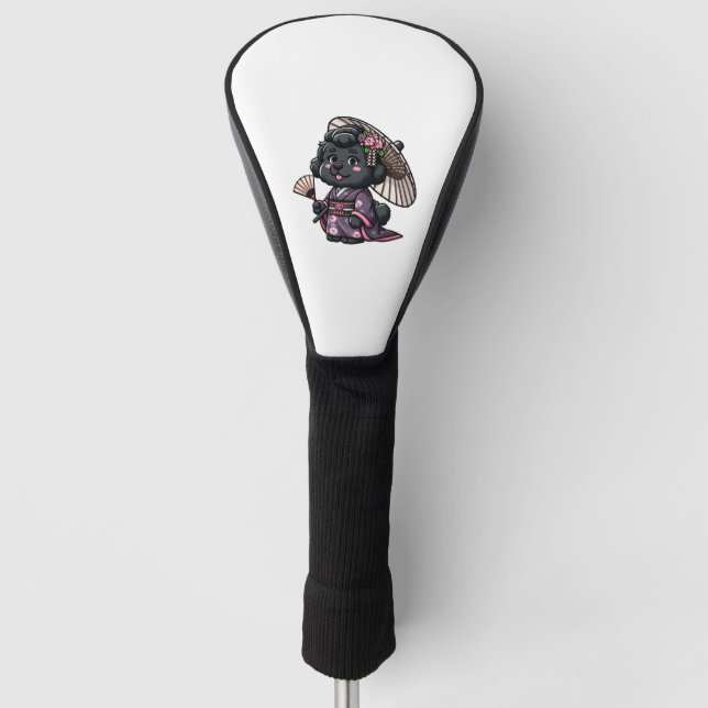 Newfoundland Dog Kimono   Golf Head Cover (Front)