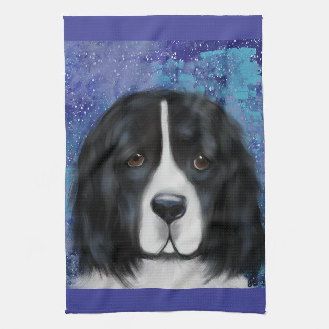 Newfoundland Dog Kitchen Towel (Vertical)