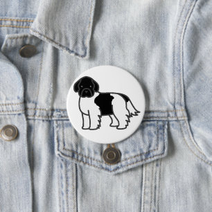 Newfoundland Dog Landseer Cartoon 3 Inch Round Button