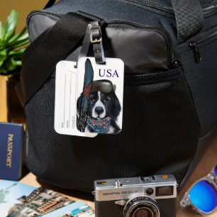 NEWFOUNDLAND DOG  LUGGAGE TAG