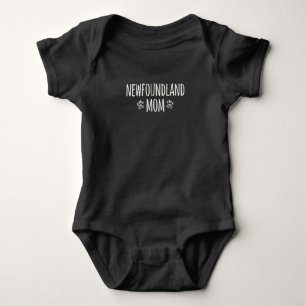 Newfoundland dog mom dog lover paws gift baby bodysuit