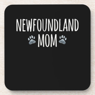 Newfoundland dog mom   dog lover paws gift coaster