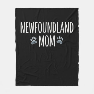 Newfoundland dog mom dog lover paws gift fleece blanket