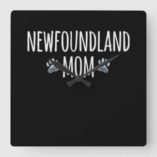 Newfoundland dog mom | dog lover paws gift square wall clock