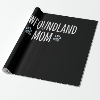 Newfoundland dog mom | dog lover paws gift wrapping paper