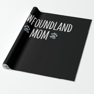Newfoundland dog mom dog lover paws gift wrapping paper