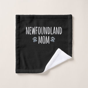 Newfoundland dog mom Dog paws design Wash Cloth