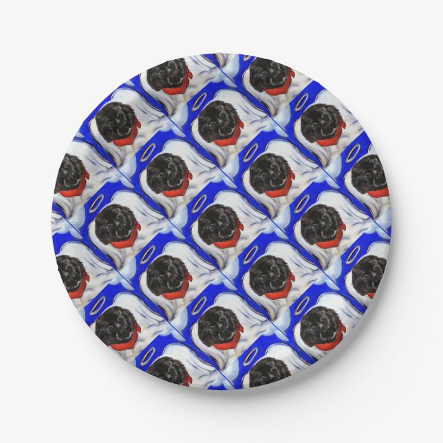 Newfoundland Dog Paper Plate (Front)