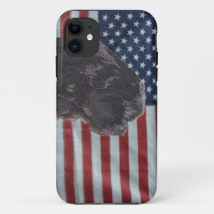 Newfoundland Dog Patriotic  phone case
