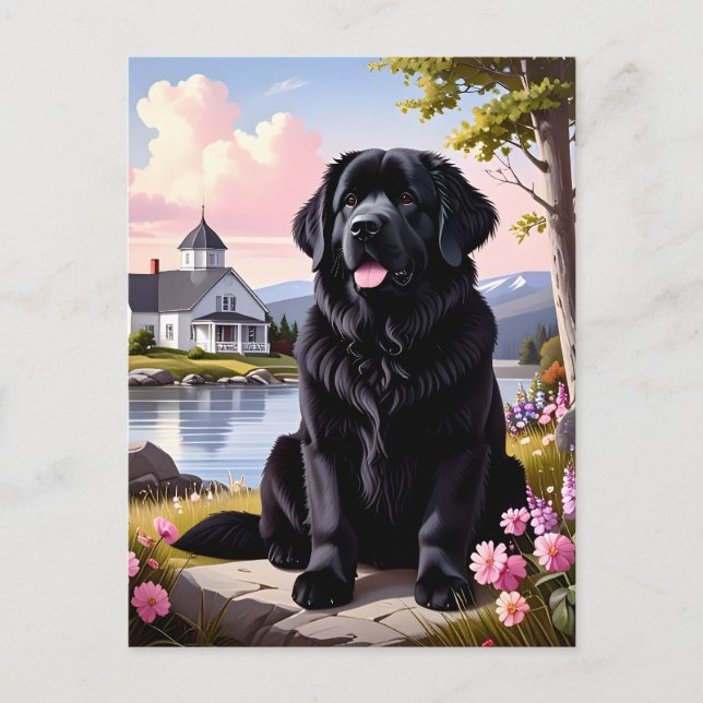 Newfoundland Dog Postcard (Front)