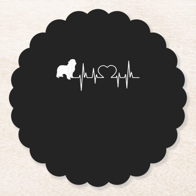 Newfoundland dog present | Animal Lover Gift Paper Coaster (Front)