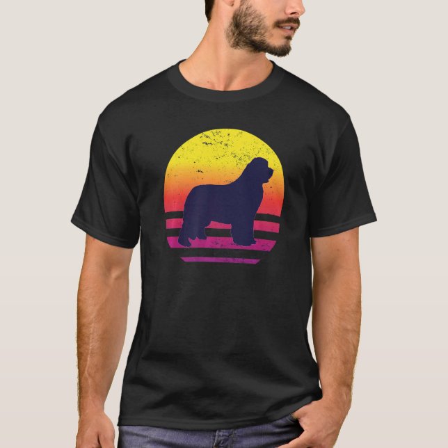 Newfoundland Dog Retro  2 T-Shirt (Front)