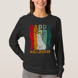 Newfoundland Dog Retro Style Halloween Dinner Pa T-Shirt