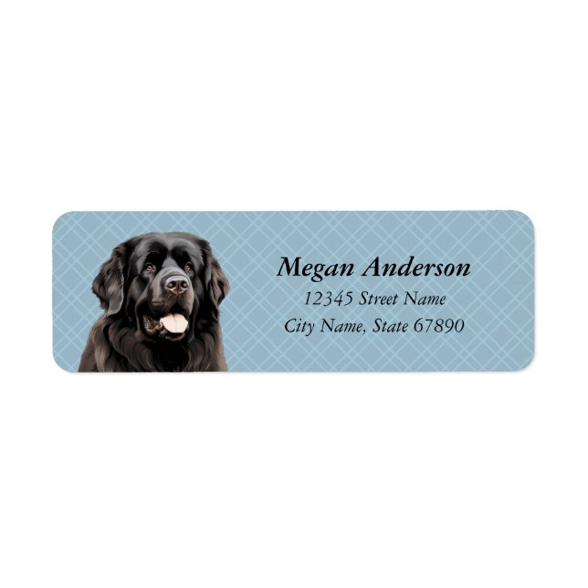 Newfoundland Dog Return Address Labels (Front)