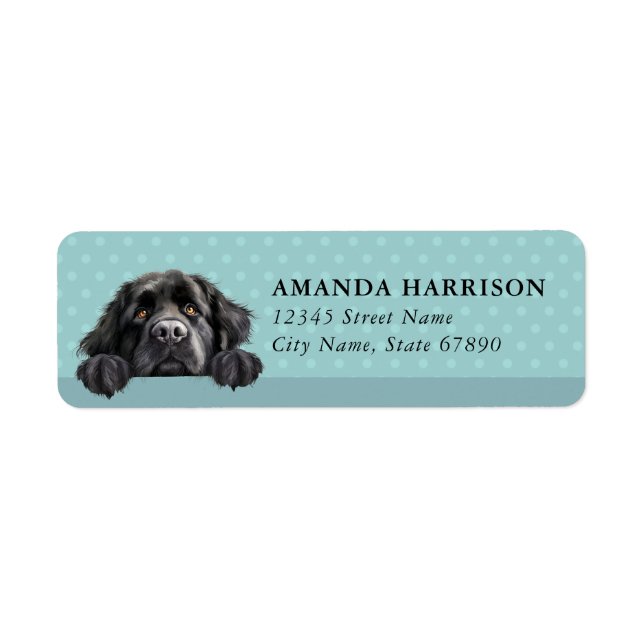 Newfoundland Dog Return Address Labels (Front)