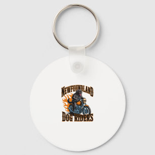 Newfoundland Dog Rider Keychain