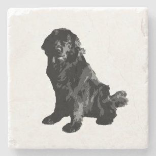 Newfoundland dog Schwarz Stone Coaster