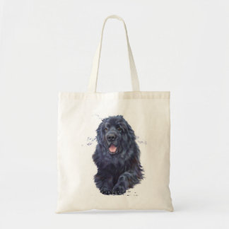 Newfoundland dog shopping tote bag, newfie design
