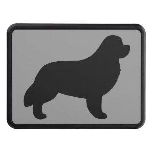 Newfoundland Dog Silhouette Trailer Hitch Cover