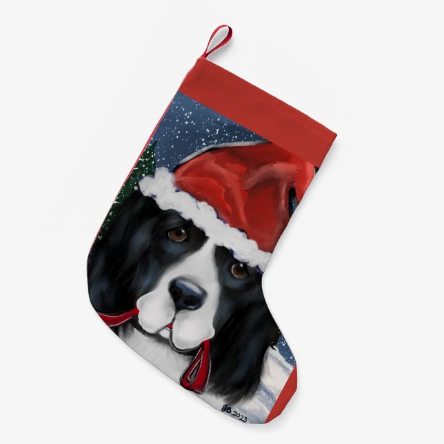 Newfoundland Dog Small Christmas Stocking (Front (Hanging))
