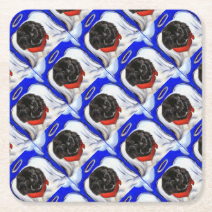 Newfoundland Dog Square Paper Coaster