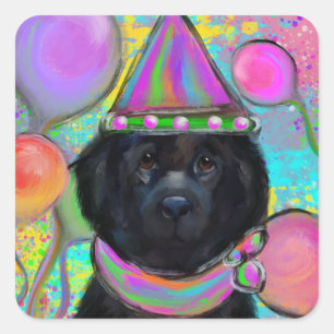 Newfoundland Dog Square Sticker