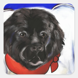 Newfoundland Dog Square Sticker