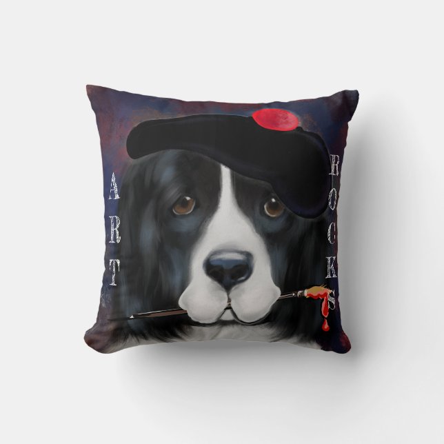 Newfoundland Dog Throw Pillow (Front)