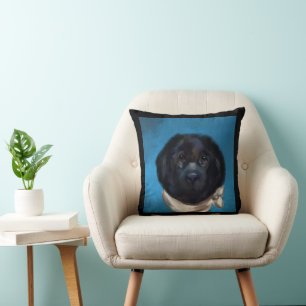 Newfoundland Dog Throw Pillow
