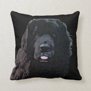 Newfoundland Dog Throw Pillow