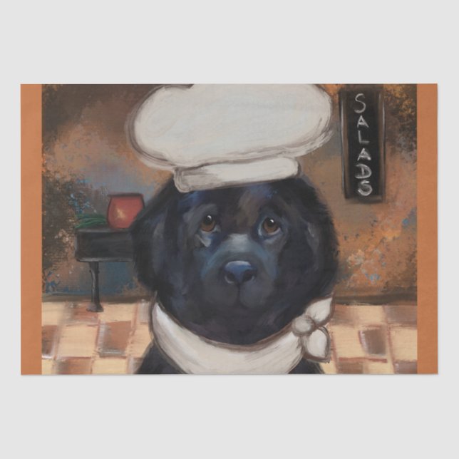 Newfoundland Dog     Tissue Paper (Front)