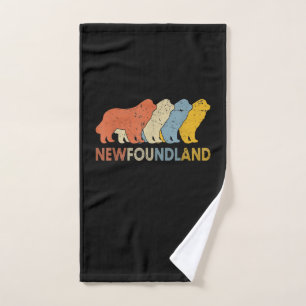 Newfoundland dog valentines day   Love day gift Hand Towel