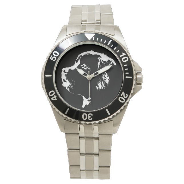 Newfoundland Dog Watch Newfoundland Wrist Watch (Front)