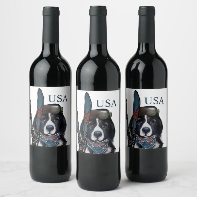 NEWFOUNDLAND DOG  WINE LABEL (Bottles)