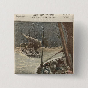 Newfoundland Fishermen 2 Inch Square Button