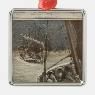 Newfoundland Fishermen Metal Ornament