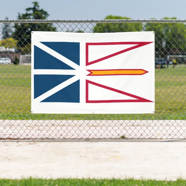 Newfoundland flag customizeable bannner banner (Insitu)