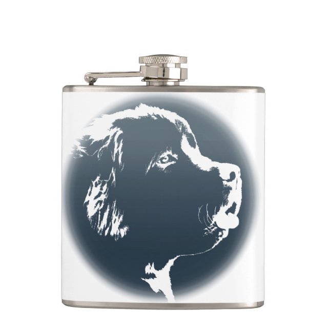 Newfoundland Flask Custom Dog Lover Drink Flask (Front)