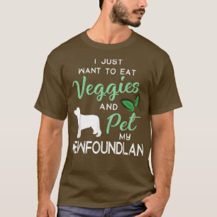 Newfoundland Funny Vegan Dog Lover Owner Xmas Birt T-Shirt