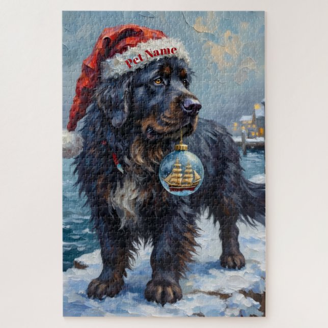 Newfoundland Gentle Christmas Rescue Jigsaw Puzzle (Vertical)