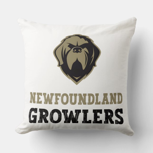  Newfoundland Growlers - The  Newfoundland Growler Throw Pillow (Front)