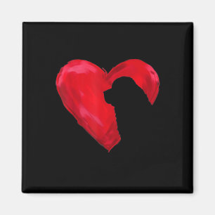 Newfoundland heart silhouette valentines day gift magnet