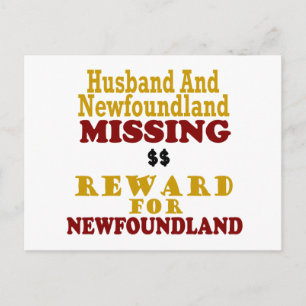 Newfoundland & Husband Missing Reward For Newfound Postcard