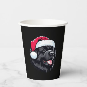 Newfoundland in a Santa Hat Classic T-Shirt Paper Cups